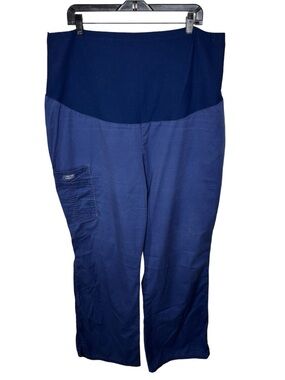 Cherokee Maternity Scrub Pants Women's XL Navy Blue Nurse Work Uniform Vet